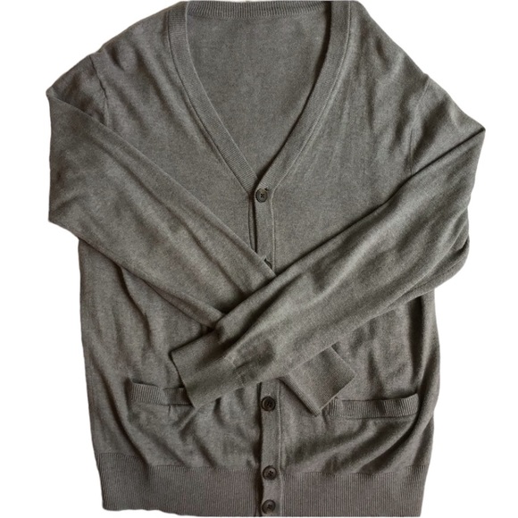 Vintage Other - No tag cotton/ cashmere V neck cardigan vintage feel grandpa style